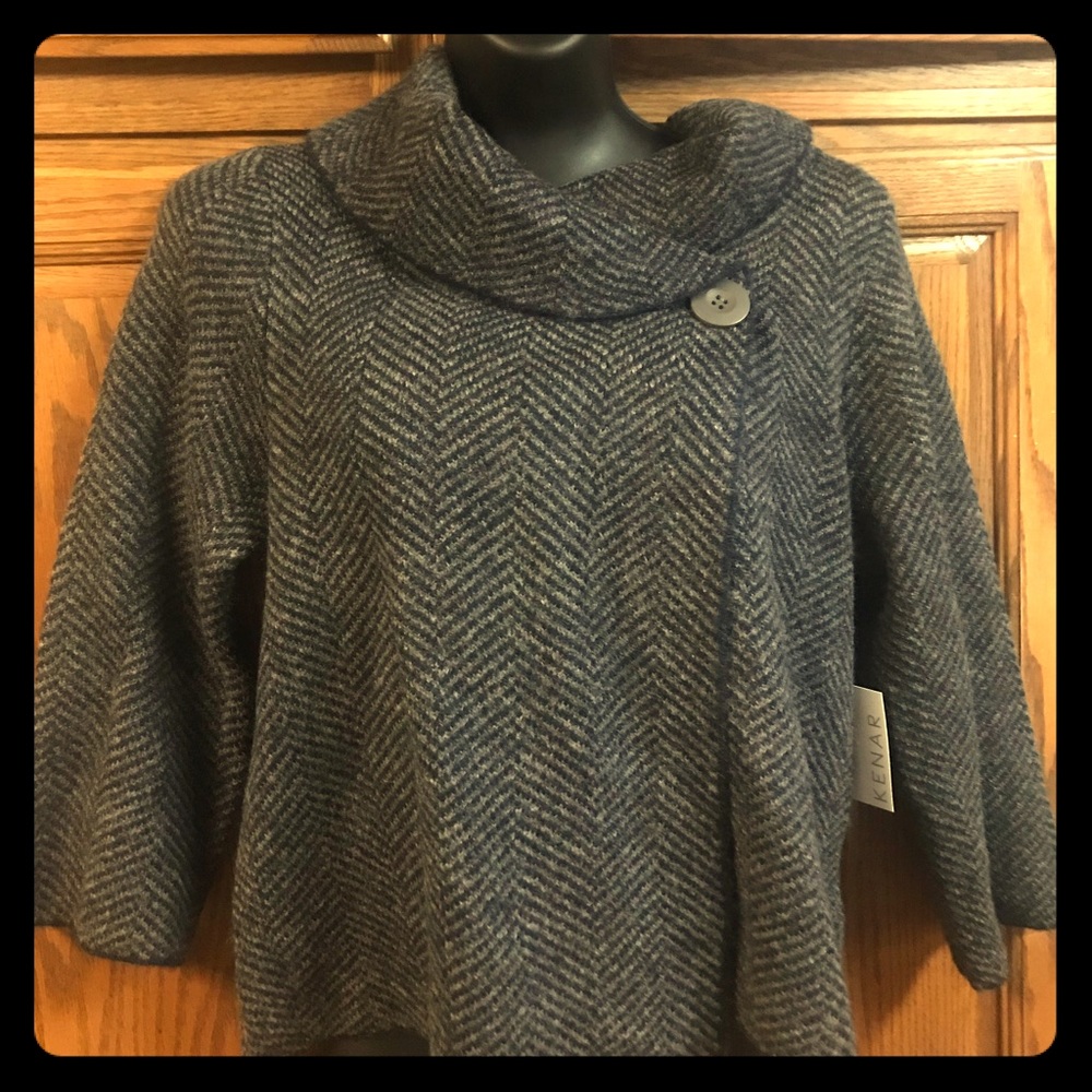 Kenar NWT Chevron Pattern Cowl Neck Sweater